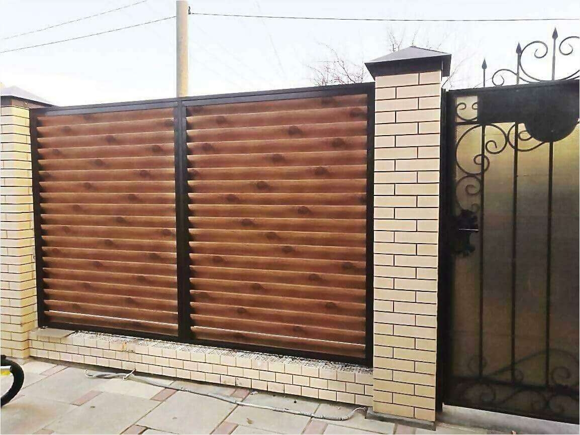 Забор жалюзи 50м светлое дерево фото8 в Киришах