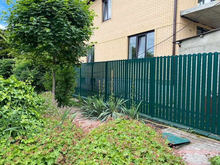 Забор из штакетника 60м Зеленый Мох фото1 в Киришах