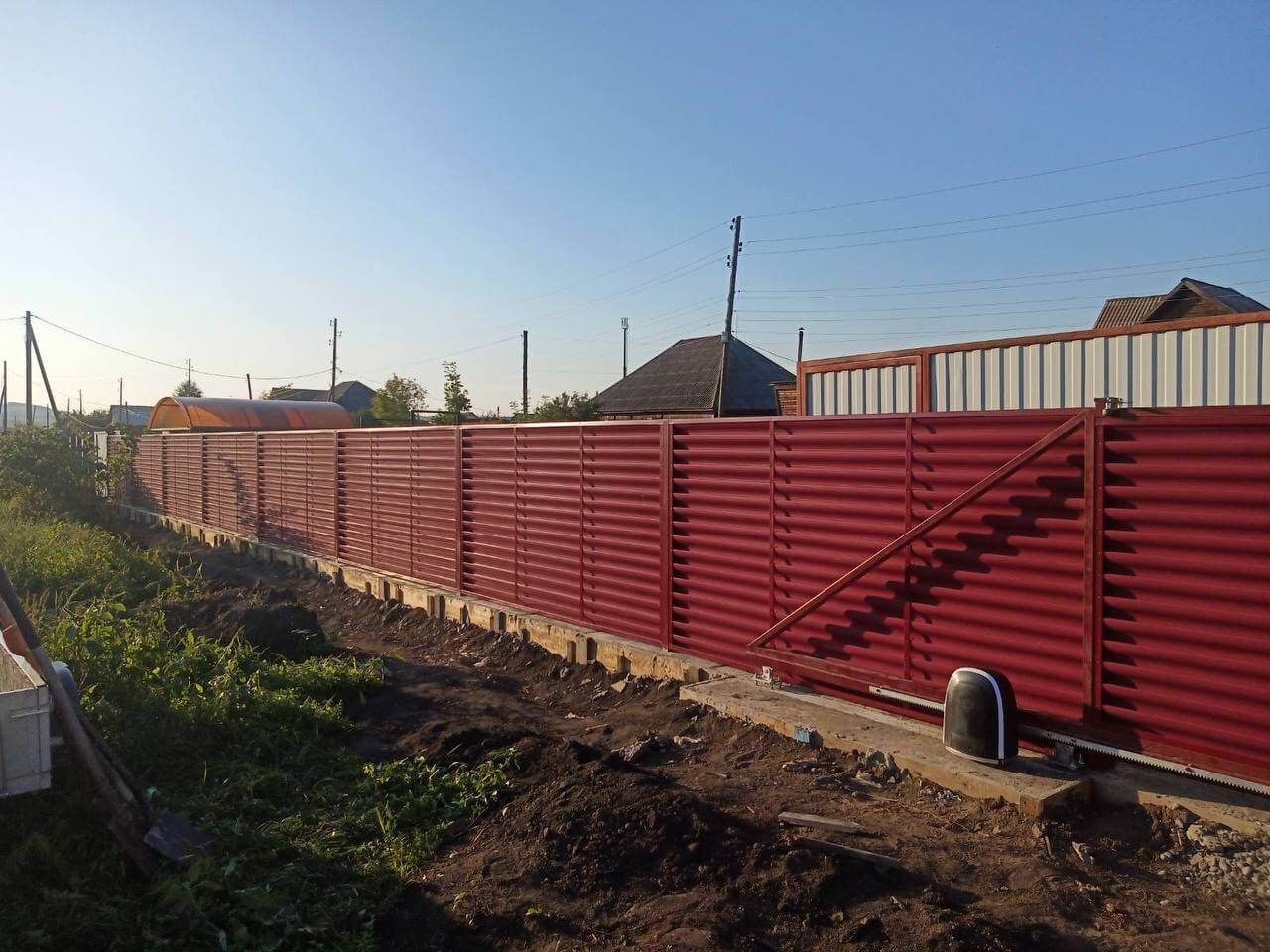 Забор-жалюзи 44м RAL3005/3005 Красное Вино двусторонний фото 3 в Киришах