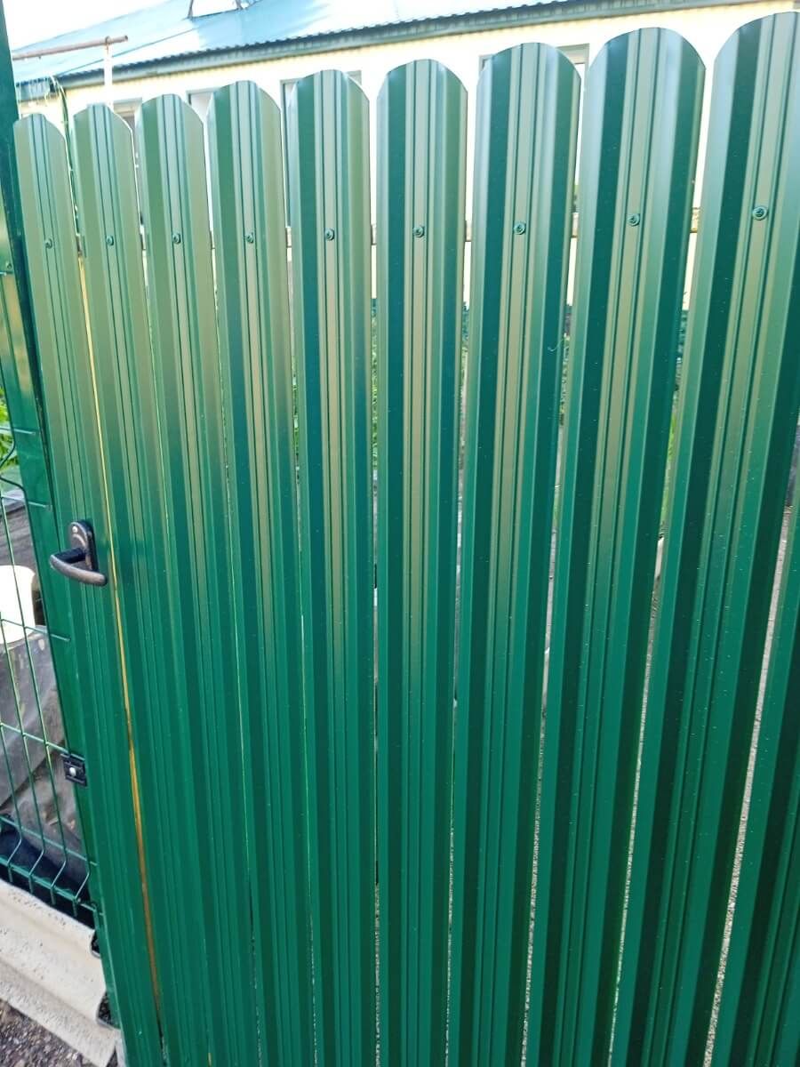 Калитка из штакетника ЭКО-М RAL6005/6005 Зеленый Мох двусторонний фото 2 в Киришах