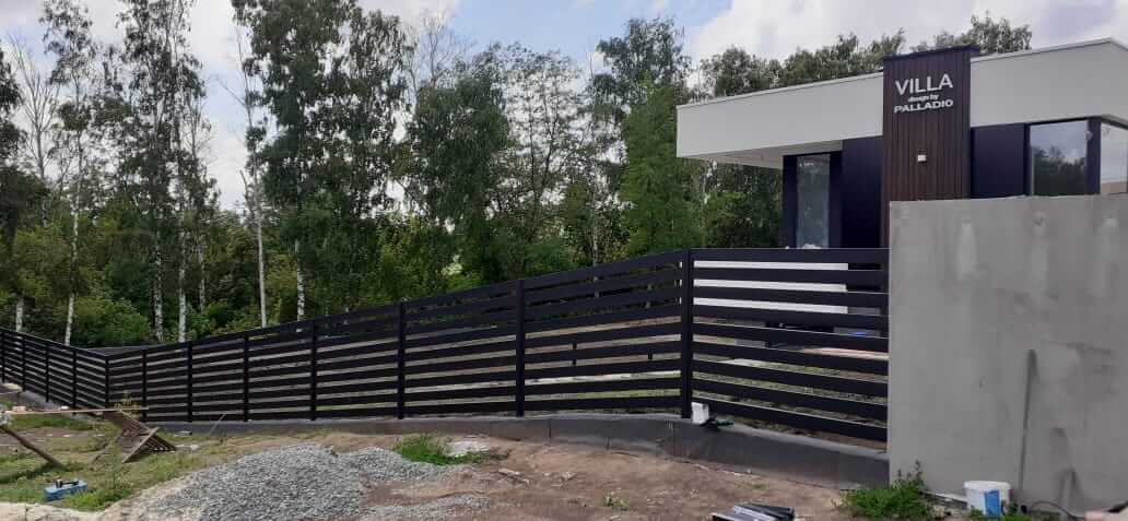 Забор-ранчо из металлопланкена 48м RAL9005 Черный МАТТЕ фото 2 в Киришах