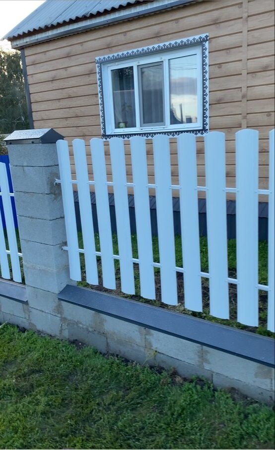 Забор из евроштакетника 16м RAL9003/9003 Белый двусторонний фото 2 в Киришах