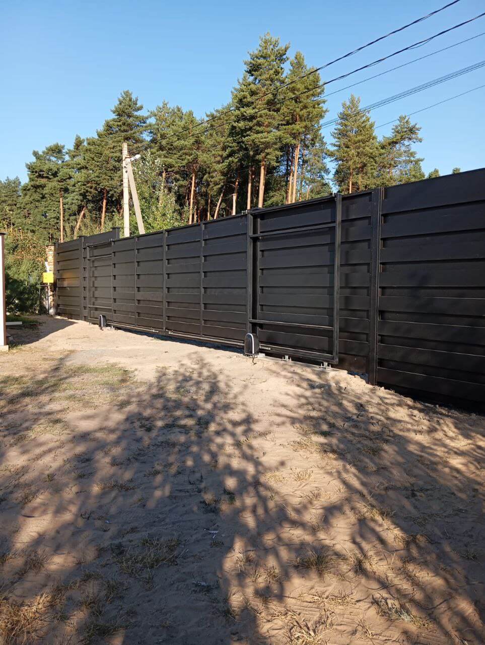 Забор-ранчо из металлопланкена 37м RAL9005 Черный МАТТЕ фото 2 в Киришах