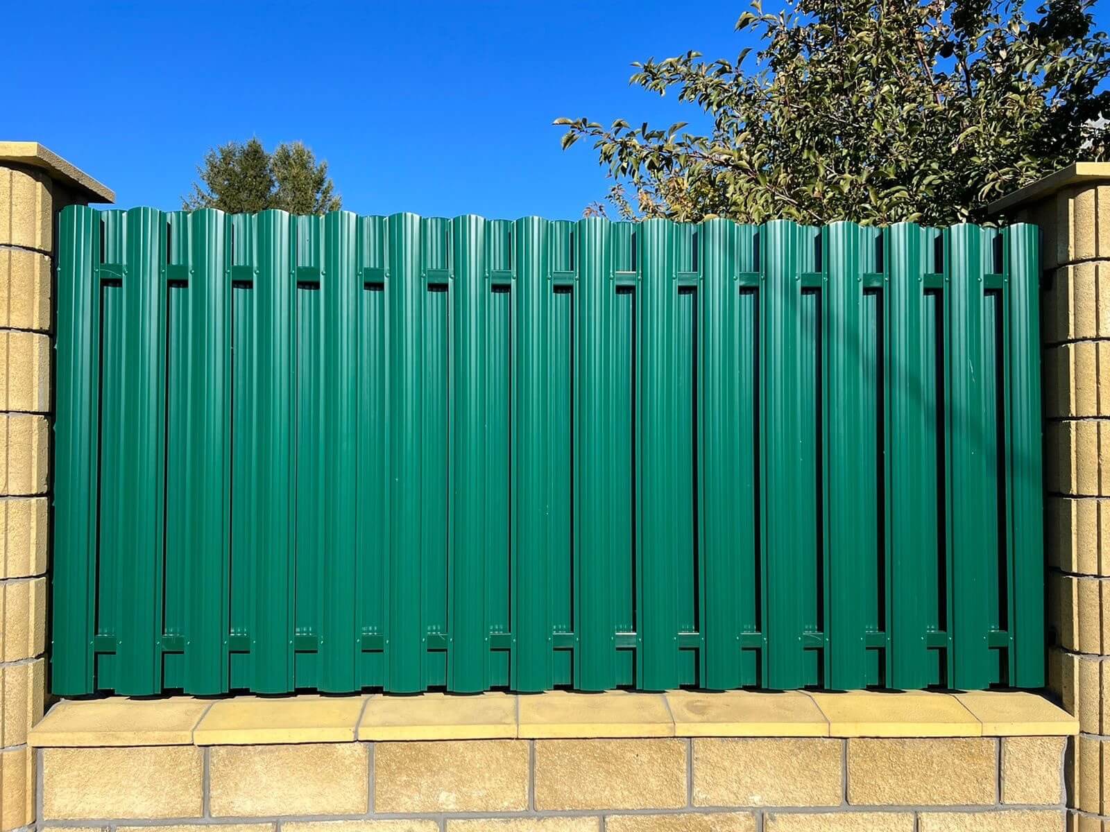 Забор из евроштакетника 22м RAL6005/6005 Зеленый Мох двусторонний в Киришах