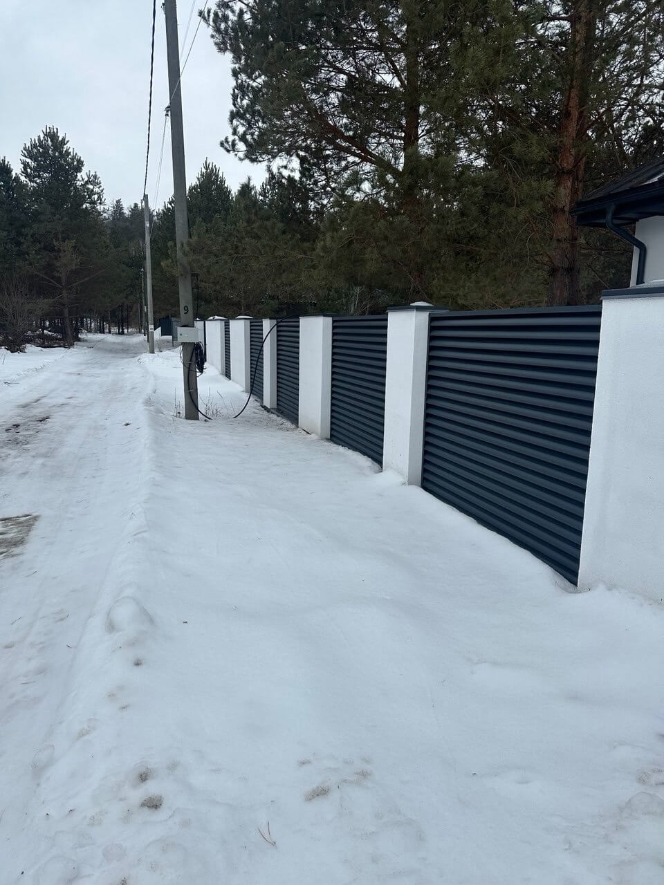 Забор-жалюзи 76м RAL7024/7024 Серый Графит двусторонний МАТТЕ фото 5 в Киришах