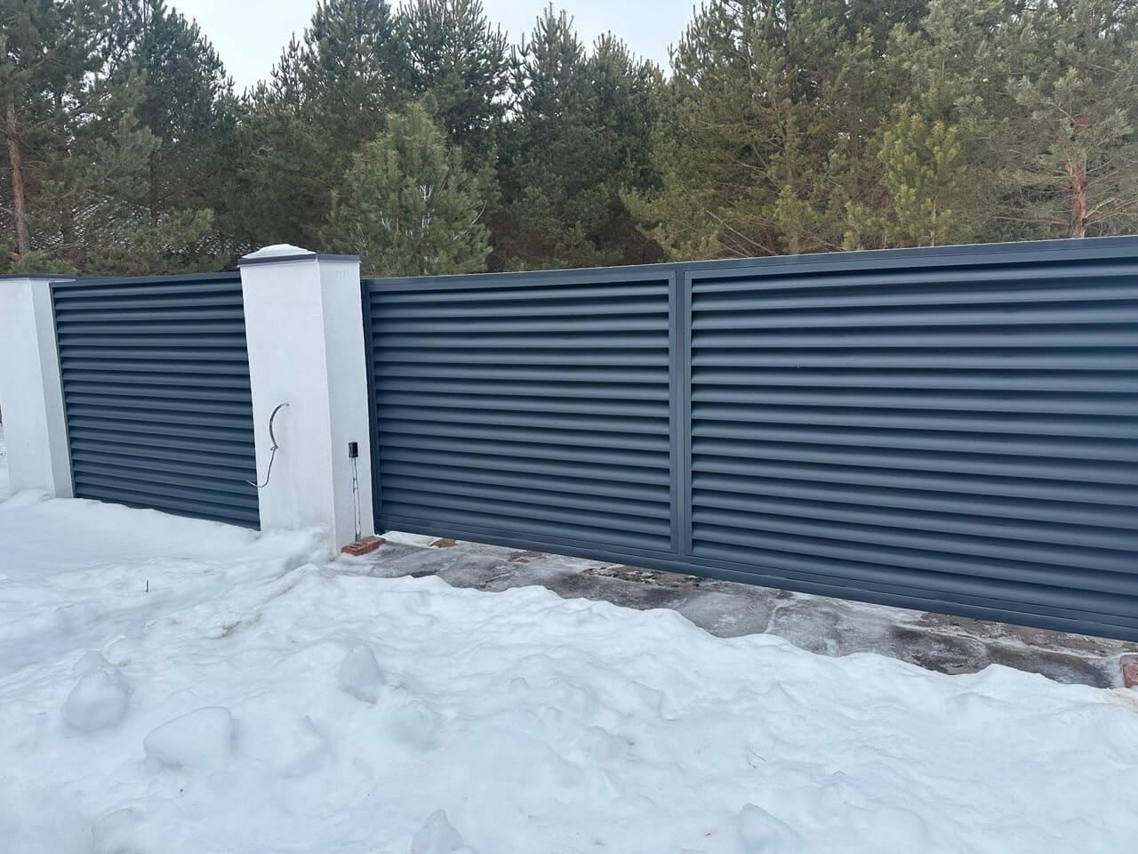 Забор-жалюзи 76м RAL7024/7024 Серый Графит двусторонний МАТТЕ в Киришах