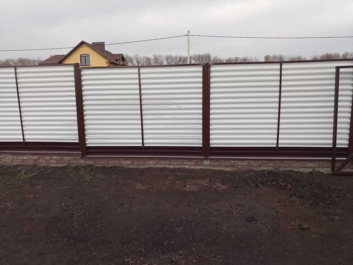 Забор-жалюзи 22м RAL9003/9003 Белый двусторонний фото 1 в Киришах